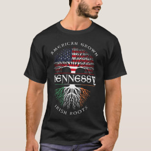 Camiseta American Grown Irish Roots HENNESSY Irish Name