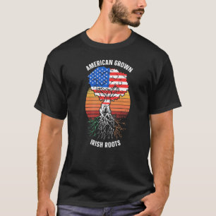 Camiseta American Grown Irish Roots Ireland Family Usa A
