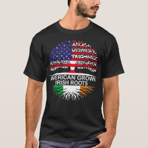Camiseta American Grown Irish Roots Ireland Flag