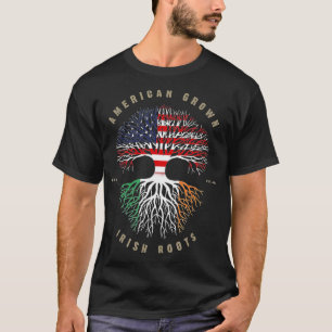 Camiseta American Grown Irish Roots Ireland Flag