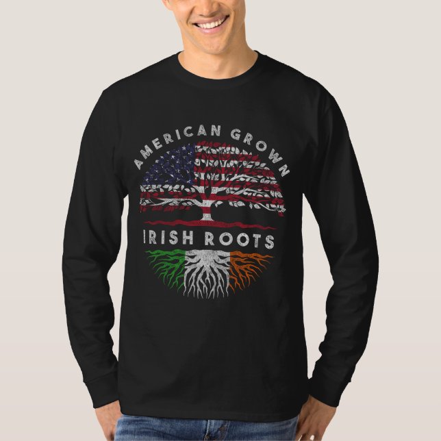 Camiseta American Grown Irish Roots Irlanda (Frente)