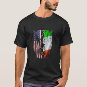 Camiseta American Grown Irish Roots USA Ireland Flag