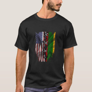 Camiseta American Grown Lituania Roots USA Lituânia Flag