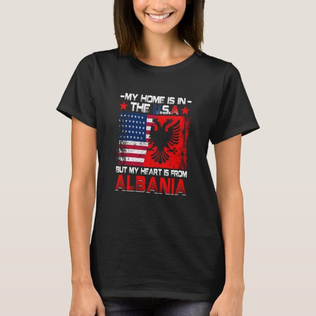 Camiseta American Grown Patriot Albanian American from Alba (Frente)