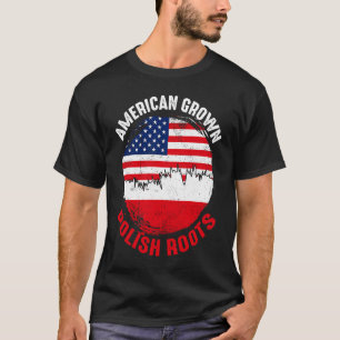 Camiseta American Grown Polonês Roots Vintage Flagres para