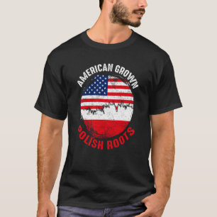 Camiseta American Grown Polonês Roots Vintage Flagres para