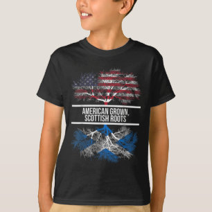 Camiseta American Grown Scottish Roots - bandeira Americana