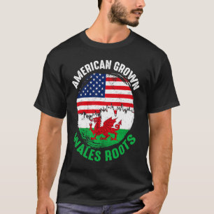 Camiseta American Grown Wales Roots Vintage Flags for Men W