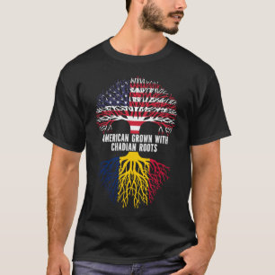 Camiseta American Grown with Chade Roots USA Flag