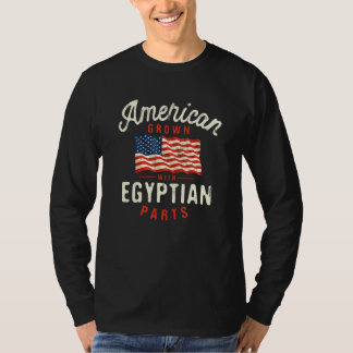 Camiseta American Grown with Egyptian Parts Patriotic Natio