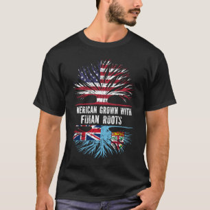 Camiseta American Grown with Fijian Roots USA Flag
