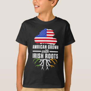 Camiseta American Grown with Irish Roots USA Ireland Counte