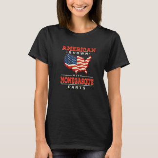 Camiseta American Grown with Monegasque Parts Patriotic Mon