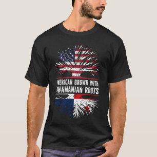 Camiseta American Grown with Panamanian Roots USA Flag