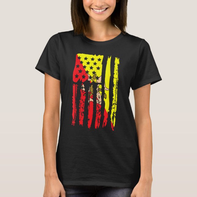 Camiseta American Grown with Sicilian Roots  Sicily Malta 1 (Frente)