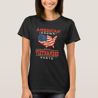 Camiseta American Grown with Vietnamese Parts Patriotic Vie