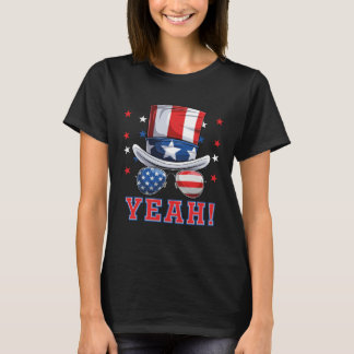Camiseta American Hat And USA Sunglasses Yeah 4th of July P