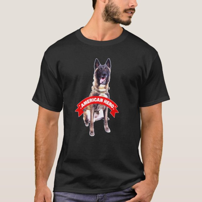 Camiseta American Hero Dog Conan O Apoio Militar K 9 (Frente)