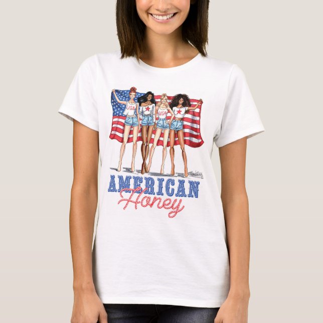 Camiseta American Honey Tee por Amy Lee Illustration (Frente)