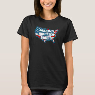 Camiseta American Huh 4 de julho Independência Quarto de Ju