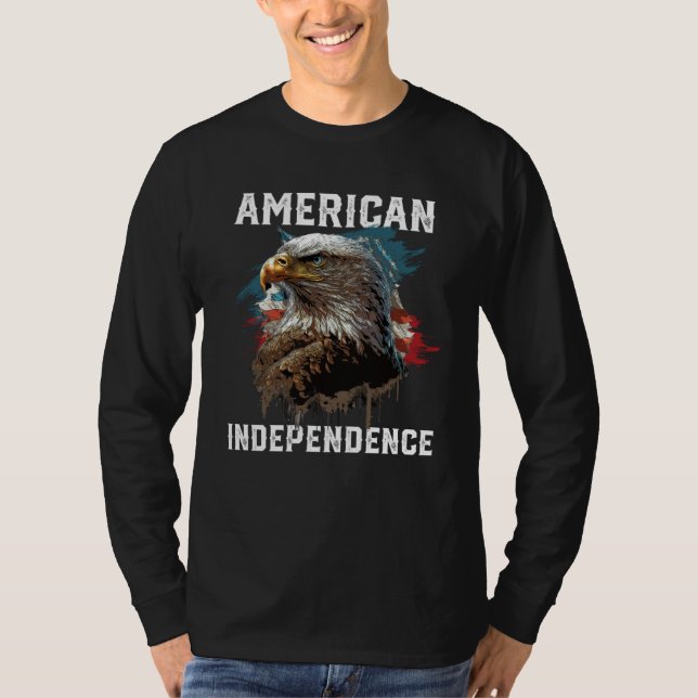 Camiseta American Independence American Bald Eagle 4th of J (Frente)