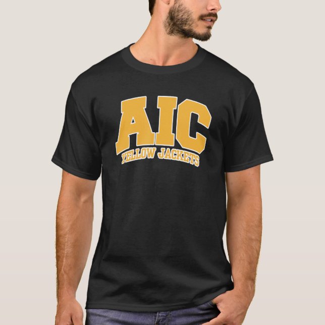 Camiseta American International College Yellowjackets 01 (Frente)