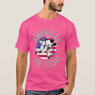 Camiseta American Jiu Jitsu Bandeira Americana Bjj Jiujitsu