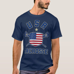 Camiseta American Lacrosse USA Lax Flag Shield
