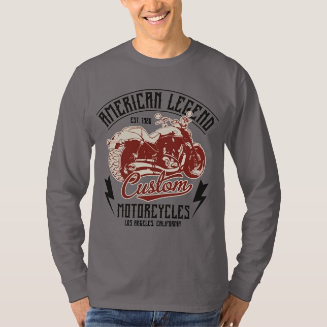 Camiseta American Legend Custom Motorcycle Los Angeles CA (Frente)