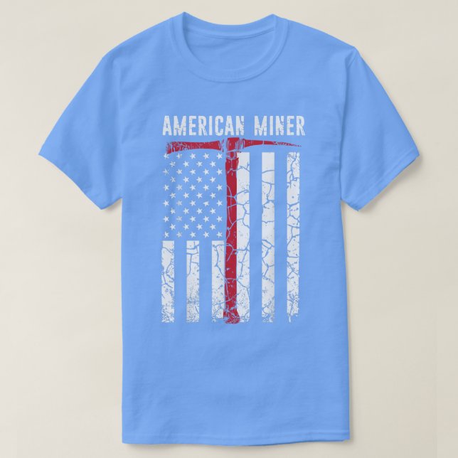 Camiseta American Miner Coal Gold  (Frente do Design)
