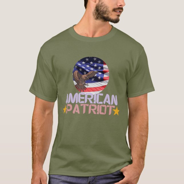 Camiseta American Patriot – Bold Independence Day Gift  (Frente)