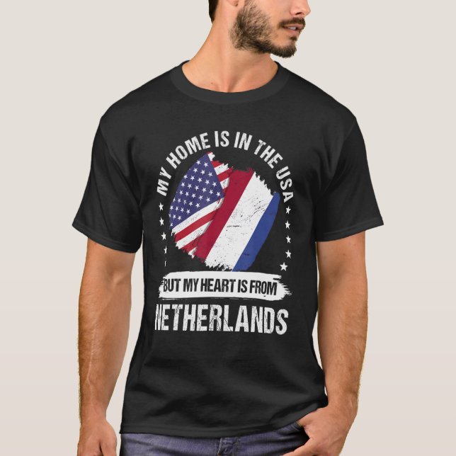 Camiseta American Patriot Dutch Flag American Netherlands R (Frente)