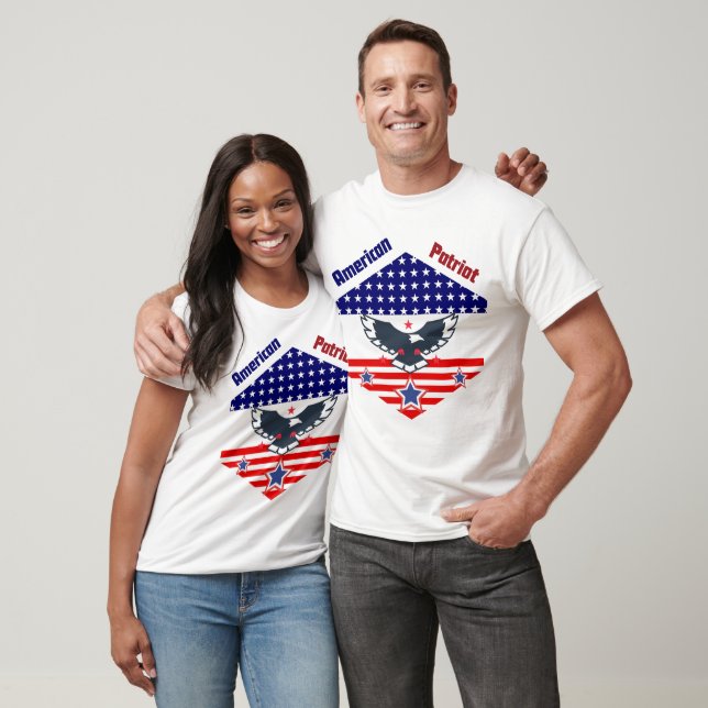 Camiseta American Patriot T-Shirt - Bandeira dos EUA, Liber (Unissex)