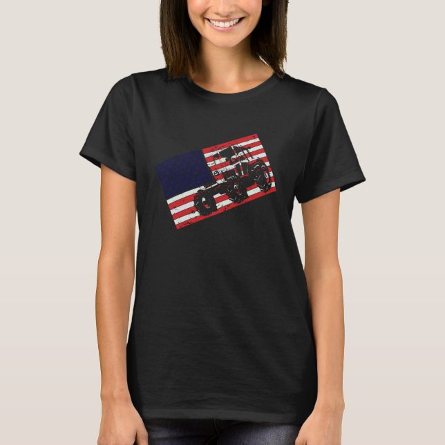 Camiseta American Patriotic Farming Flag For Farmers (Frente)