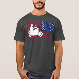 Camiseta American Patriotic Flag Motorcycle Biker EUA