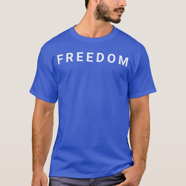 Camiseta American Patriotic Minimal Design Freedom (Frente)