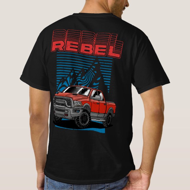Camiseta American Pickup Truck RAM 1500 Rebel T-Shirt (Verso)