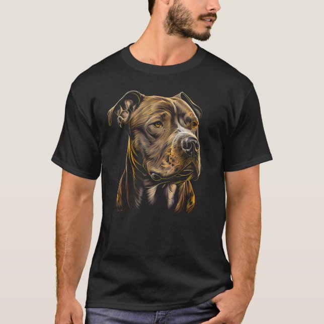 Camiseta American Pit Bull Staffordshire Bull Terrier Dog G (Frente)