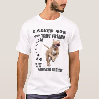 Camiseta American Pit Bull Terrier Cita Mãe, Pai Impressão