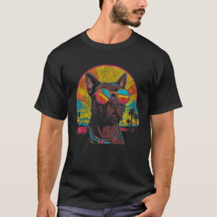 Camiseta American Pit Bull Terrier Engraçado Com Óculos De