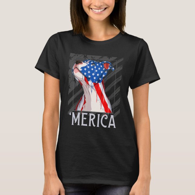 Camiseta American Pitbull 4 de Julho Merica   Cachorro   Ba (Frente)