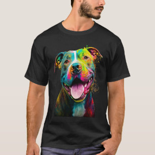 Camiseta American Pitbull Colorful para o pitbull