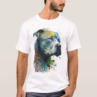 Camiseta American Pitbull - Grafite Ink Splash T-Shirt