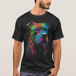 Camiseta American Pitbull - Splash de Tinta de Grafite