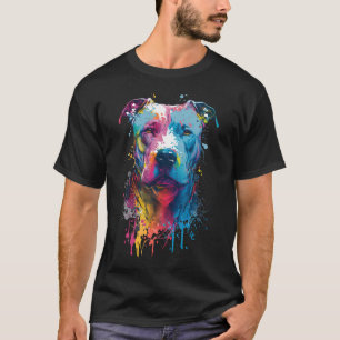Camiseta American Pitbull - Splash de Tinta de Grafite
