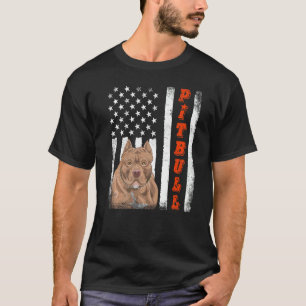 Camiseta American Pitbull Terrier Bandeira EUA Cão