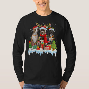 Camiseta American Pitbull Terrier Christmas Lights Papais n