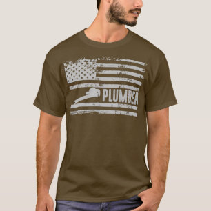 Camiseta American Plumber US Flag Fun Cool Gift