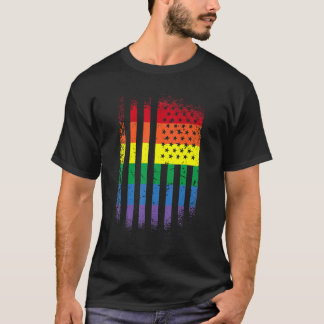 Camiseta American Pride gay lesbian bisexual transgender US