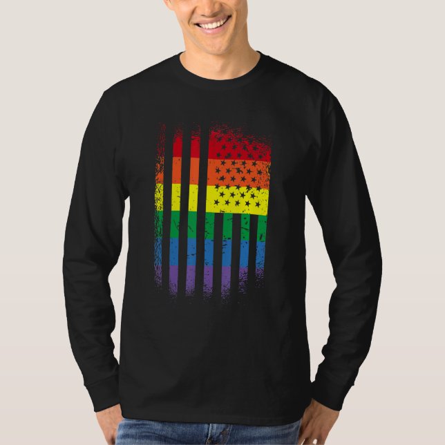 Camiseta American Pride gay lesbian bisexual transgender US (Frente)